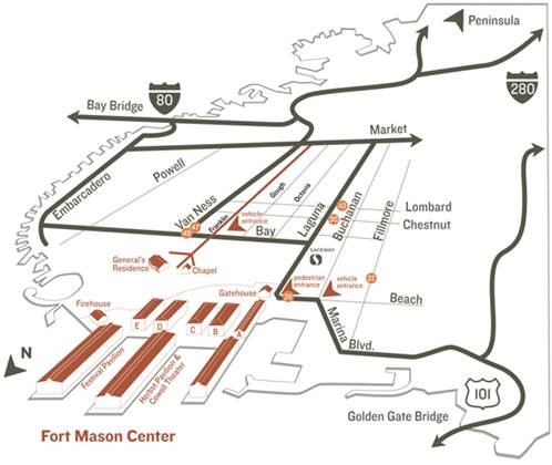Map to Fort Mason