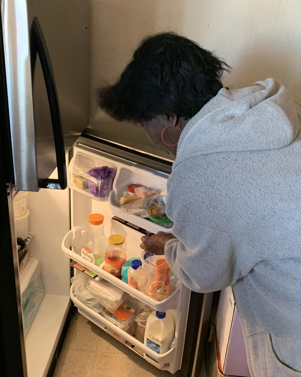 Antoinette and new refrigerator