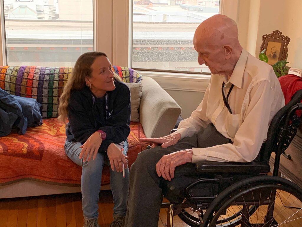 Kristi Hirsch meets Meals on Wheels client Harry